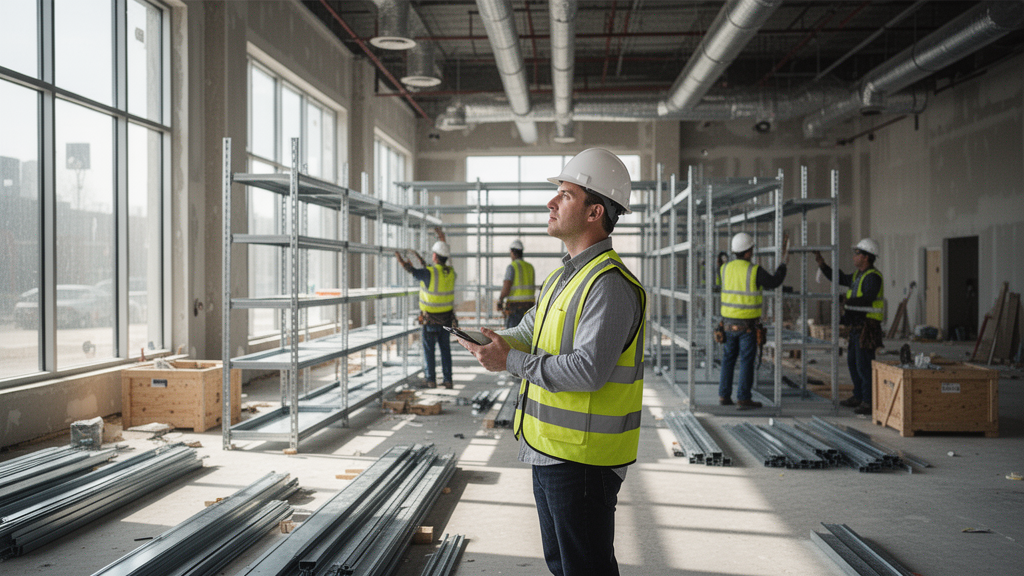 Gestão de fornecedores, logística e qualidade em obra comercial