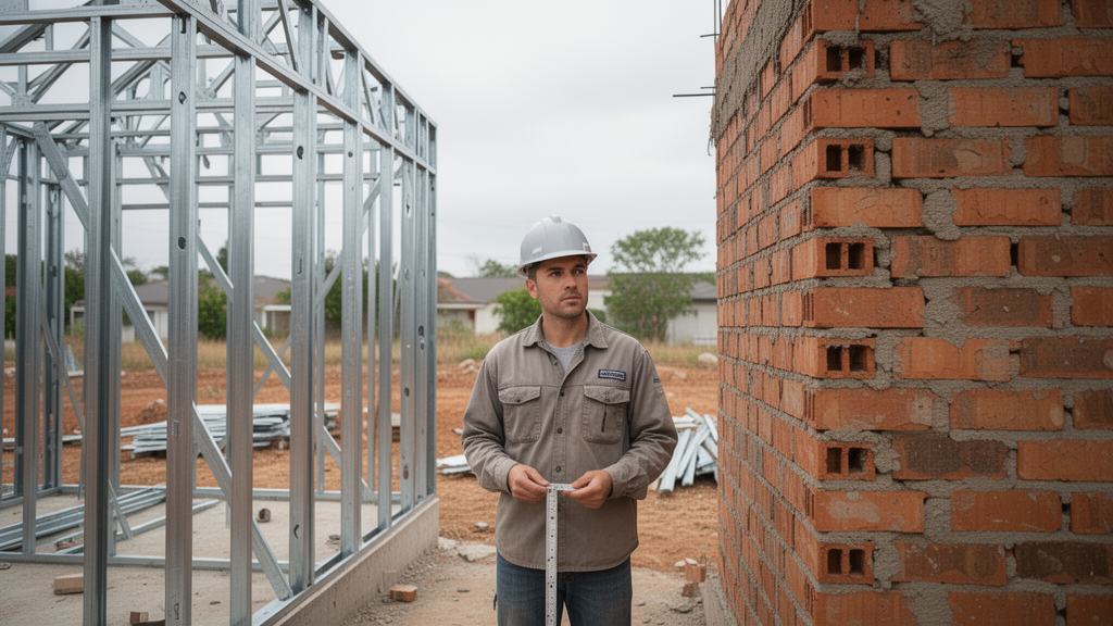 Steel Frame e alvenaria: o que muda na estrutura e na lógica da obra